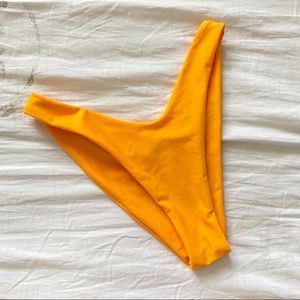 Bright Orange High Leg Cheeky Bikini Bottom
